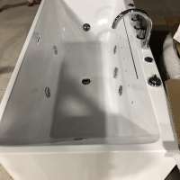 CE Approved White Acrylic Square Small Freestanding Bathtub For 1 Person