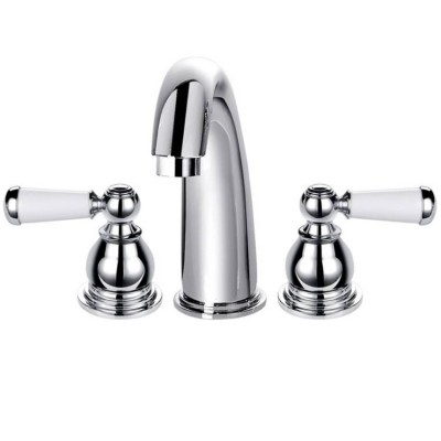 2020 new style calssic luxury dual handle 3 hole brass basin faucets with ceramic handle