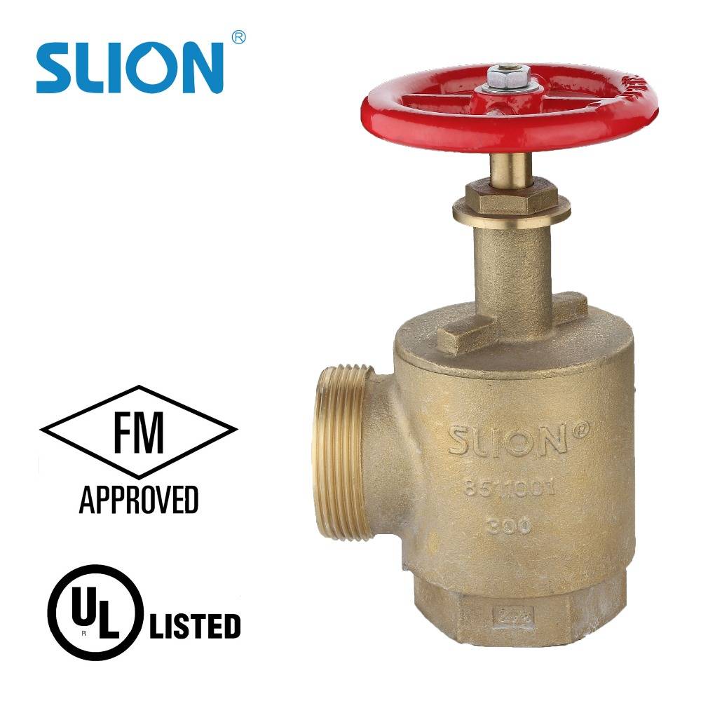 2 1/2" Brass Hose Angle Valve F X M,Ul & Fm Listed,Hydraulic Valve,Fire Hydrant Lading Valve