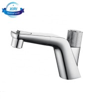 New Design Deck-mounted Brass Thermostatic Basin Faucet Chrome Temperature Constant Bathroom Sink Mixer Water Tap XR1529